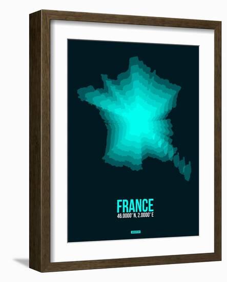 France Radiant Map 2-NaxArt-Framed Art Print