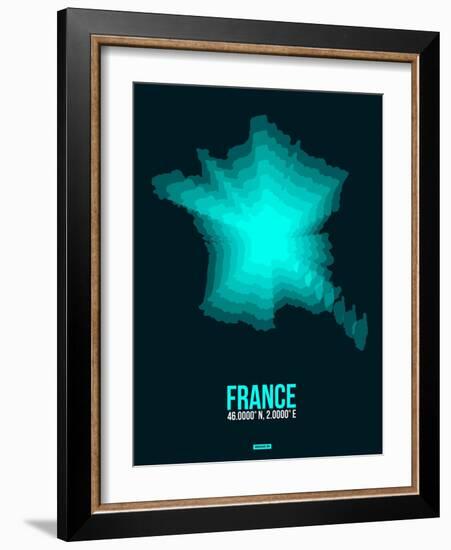 France Radiant Map 2-NaxArt-Framed Art Print