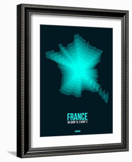 France Radiant Map 2-NaxArt-Framed Art Print