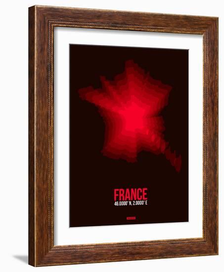 France Radiant Map 4-NaxArt-Framed Art Print