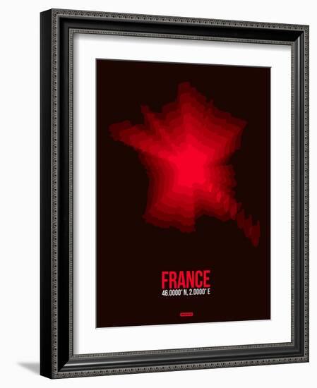 France Radiant Map 4-NaxArt-Framed Art Print