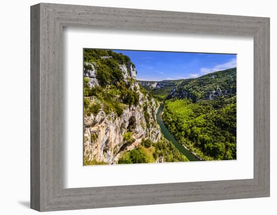 France, Rh™ne-Alpes, Ard?che, Vallon-Pont-D'Arc, Gorges De L'Ard?che, BelvŽd?re De La CathŽdrale-Udo Siebig-Framed Photographic Print