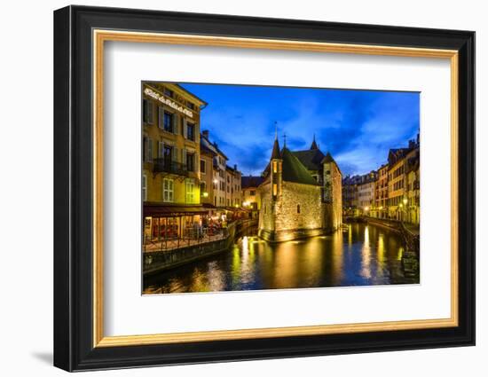 France, Rh™ne-Alpes, Haute-Savoie, Annecy, River Thiou, Old Town, Palais De L'Isle-Udo Siebig-Framed Photographic Print