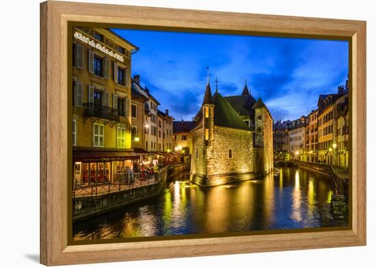 France, Rh™ne-Alpes, Haute-Savoie, Annecy, River Thiou, Old Town, Palais De L'Isle-Udo Siebig-Framed Premier Image Canvas