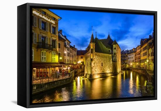 France, Rh™ne-Alpes, Haute-Savoie, Annecy, River Thiou, Old Town, Palais De L'Isle-Udo Siebig-Framed Premier Image Canvas