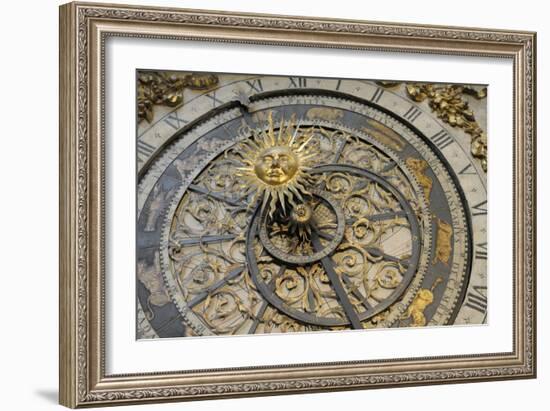 France, Rhone Alpes, Lyon. Astronomical Clock, Saint Jean Baptiste-Kevin Oke-Framed Photographic Print