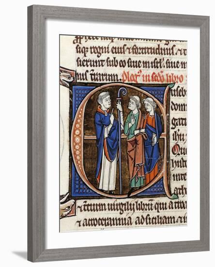 France, Saint Jerome and His Companions, Miniature from the Latin Bible-null-Framed Giclee Print