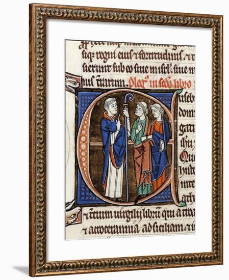 France, Saint Jerome and His Companions, Miniature from the Latin Bible-null-Framed Giclee Print