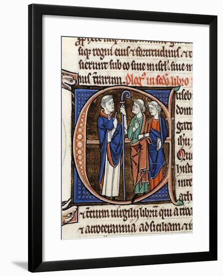 France, Saint Jerome and His Companions, Miniature from the Latin Bible-null-Framed Giclee Print