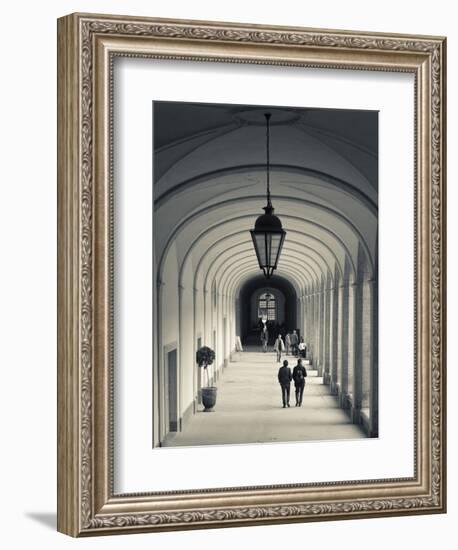 France, Saone-Et-Loire Department, Burgundy Region, Maconnais Area, Cluny, Cluny Abbey Cloisters-Walter Bibikow-Framed Photographic Print