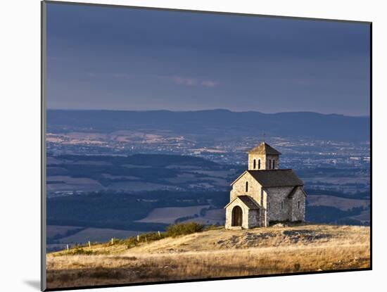 France, Tarn, Dourgne; the Tiny Chapelle De St Ferreol on a Crest Above the Village of Dourgne-Katie Garrod-Mounted Photographic Print