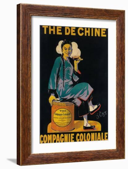 France - The De Chine, Colonial Company Promotional Poster-Lantern Press-Framed Art Print