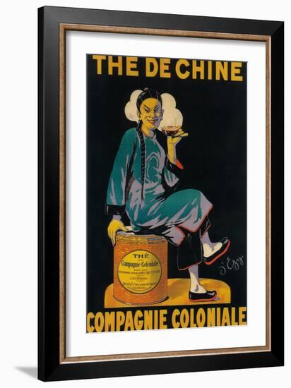 France - The De Chine, Colonial Company Promotional Poster-Lantern Press-Framed Art Print