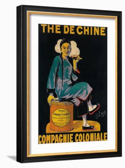 France - The De Chine, Colonial Company Promotional Poster-Lantern Press-Framed Art Print