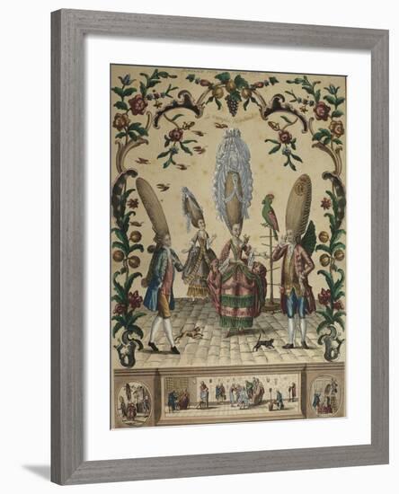 France, the Triumph of Ridicule from an Almanac by Basset, 1773-Paul André Basset-Framed Giclee Print