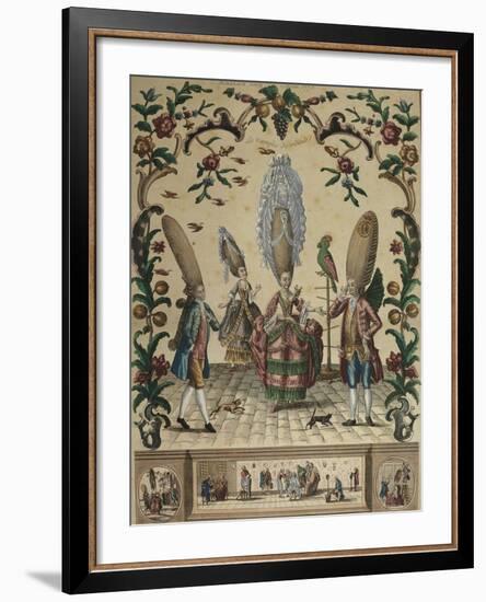 France, the Triumph of Ridicule from an Almanac by Basset, 1773-Paul André Basset-Framed Giclee Print