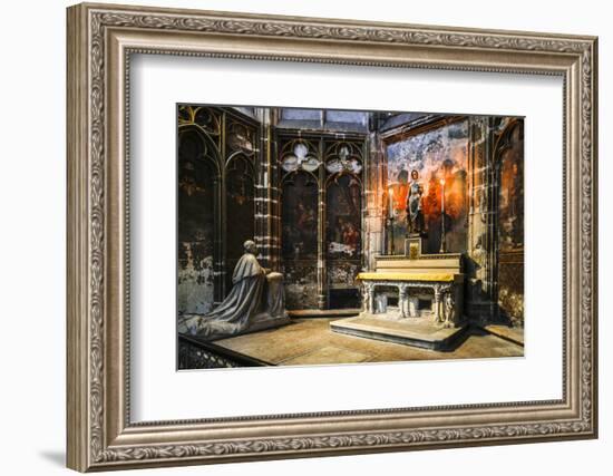 France, Toulouse. Cathedral of St. Etienne interior.-Hollice Looney-Framed Photographic Print