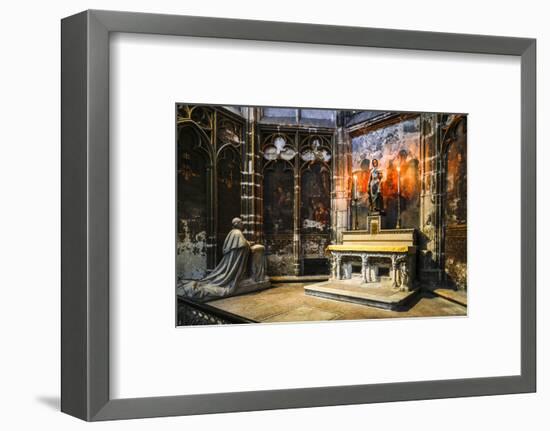 France, Toulouse. Cathedral of St. Etienne interior.-Hollice Looney-Framed Photographic Print