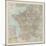 France Travel Map-The Vintage Collection-Mounted Giclee Print