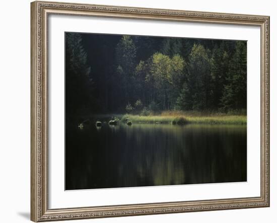 France, Vosges Mountains, Lac Du Lispach in Autumn-Andreas Keil-Framed Photographic Print