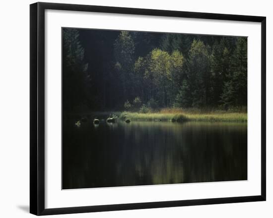 France, Vosges Mountains, Lac Du Lispach in Autumn-Andreas Keil-Framed Photographic Print