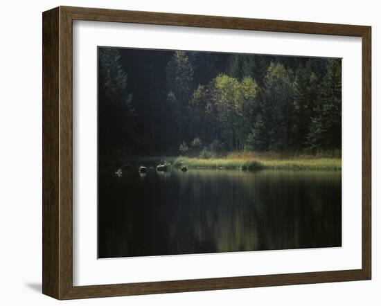 France, Vosges Mountains, Lac Du Lispach in Autumn-Andreas Keil-Framed Photographic Print