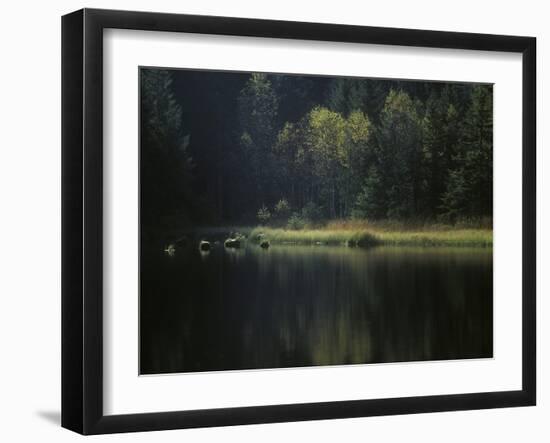 France, Vosges Mountains, Lac Du Lispach in Autumn-Andreas Keil-Framed Photographic Print