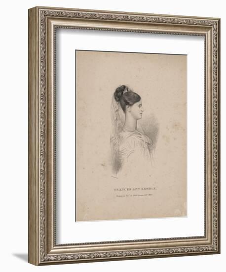 Frances Ann Kemble, Litho by Childs and Inman-John Hayter-Framed Giclee Print