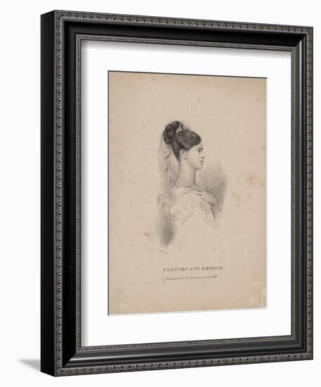 Frances Ann Kemble, Litho by Childs and Inman-John Hayter-Framed Giclee Print