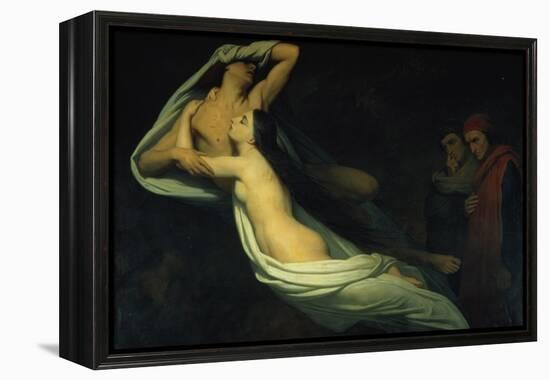 Francesca Da Rimini and Paolo Da Verrucchio Appear to Dante and Virgil-Ary Scheffer-Framed Premier Image Canvas