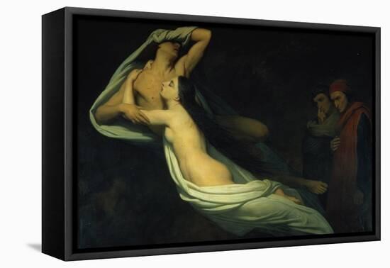 Francesca Da Rimini and Paolo Da Verrucchio Appear to Dante and Virgil-Ary Scheffer-Framed Premier Image Canvas