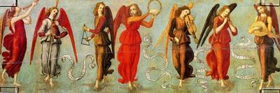 Angels Playing Musical Instruments, C.1475-97-Francesco Botticini-Giclee Print