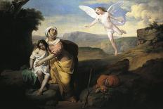 Hagar and Ishmael Visited by Angel, Circa 1846-Francesco Coghetti-Giclee Print