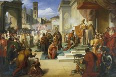 Hagar and Ishmael Visited by Angel, Circa 1846-Francesco Coghetti-Giclee Print