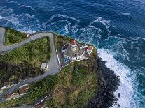 Some boats on a pier below a cliff in Sao Miguel Island in the Azores, Portugal, Atlantic, Europe-Francesco Fanti-Photographic Print