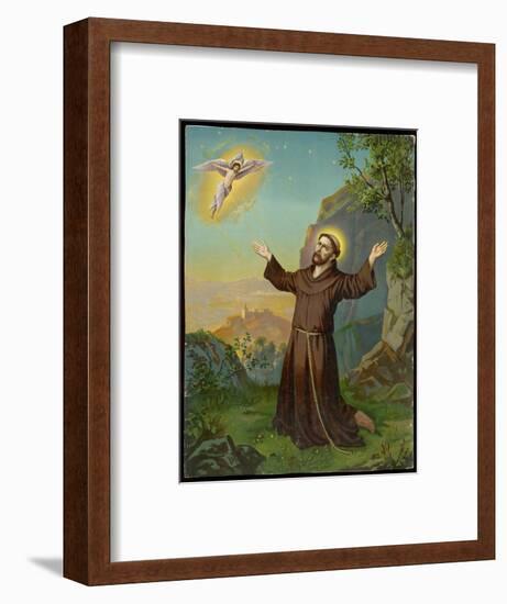 Francesco (Francis) di Assisi Receives the Stigmata-null-Framed Art Print