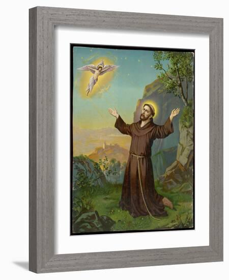 Francesco (Francis) di Assisi Receives the Stigmata-null-Framed Art Print