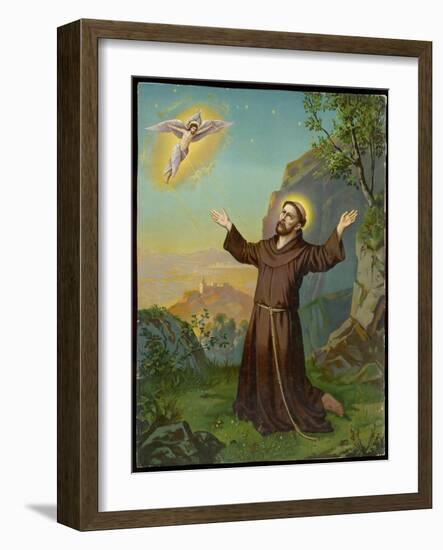 Francesco (Francis) di Assisi Receives the Stigmata-null-Framed Art Print