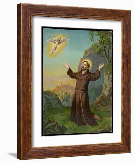 Francesco (Francis) di Assisi Receives the Stigmata-null-Framed Art Print