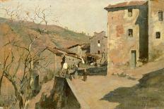 In Square in Volterra-Francesco Gioli-Giclee Print