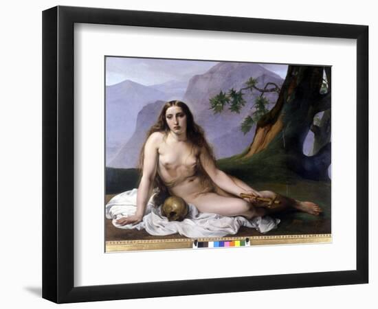 Francesco Hayez (1791 - 1882). Madeleine Penitente (Vanite). 1833. Milan, Gallery of Modern Art.-Francesco Hayez-Framed Giclee Print