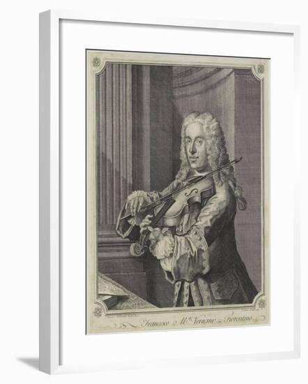 Francesco Ma Veracini, Engraved by J. June (Fl.C.1740-70), 1744-Franz Ferdinand Richter-Framed Giclee Print