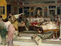 Gladiatorial Combat During Dinner at Pompei-Francesco Netti-Giclee Print