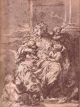 Study of God the Father with Angels-Francesco Primaticcio-Art Print