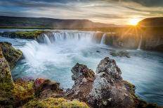 Godafoss, Myvatn, Iceland. the Waterfall of the Gods at Sunset-Francesco Riccardo Iacomino-Framed Photographic Print
