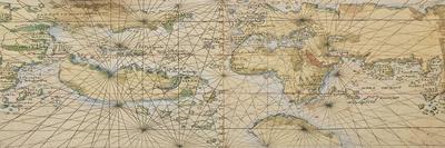 Universal Marine, World Sea on Illustrated Parchment, Circa 1508-Francesco Rosselli-Giclee Print