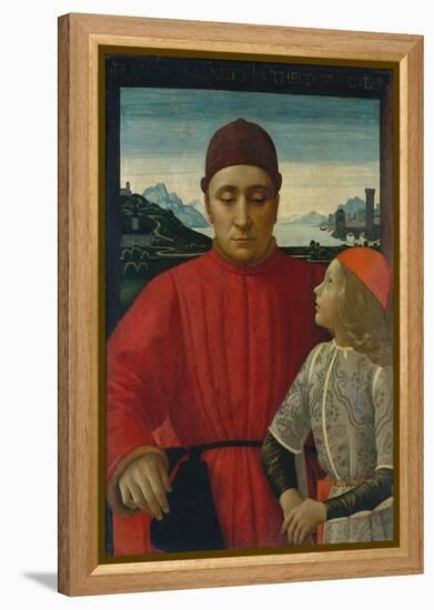 Francesco Sassetti and His Son Teodoro, c.1488-Domenico Ghirlandaio-Framed Premier Image Canvas