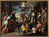 Vision of the Trinity with Ss. Philip Neri and Francesca Romana, 18th Century-Francesco Solimena-Giclee Print
