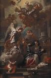 Vision of the Trinity with Ss. Philip Neri and Francesca Romana, 18th Century-Francesco Solimena-Framed Giclee Print