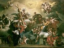 Vision of the Trinity with Ss. Philip Neri and Francesca Romana, 18th Century-Francesco Solimena-Mounted Giclee Print